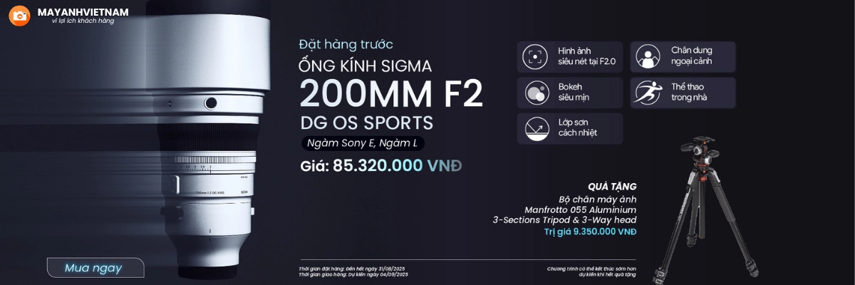 Ống kính Sigma 200mm F2 DG OS Sports