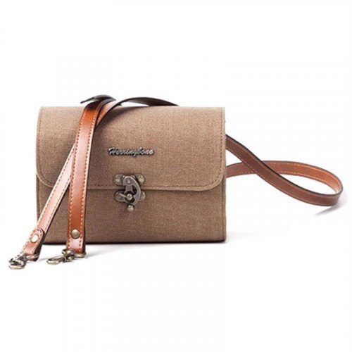 Túi máy ảnh Herringbone Tiny Mellow Canvas (Khaki)