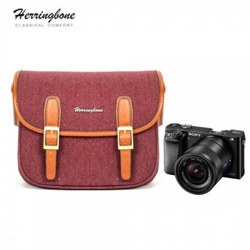 Túi máy ảnh Herringbone Maniere Small (Wine)