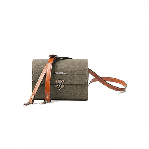 Túi máy ảnh Herringbone Tiny Mellow Canvas (Olive)